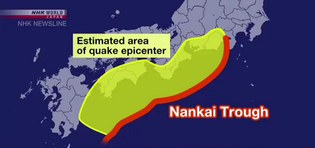 Especialistas alertam para a possibilidade de fortes terremotos na região oeste do Japão na próxima semana